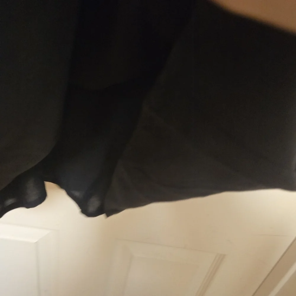 Paper Crane Black Floral Mesh Sleeve Tunic Dress S - Picture 6 of 10